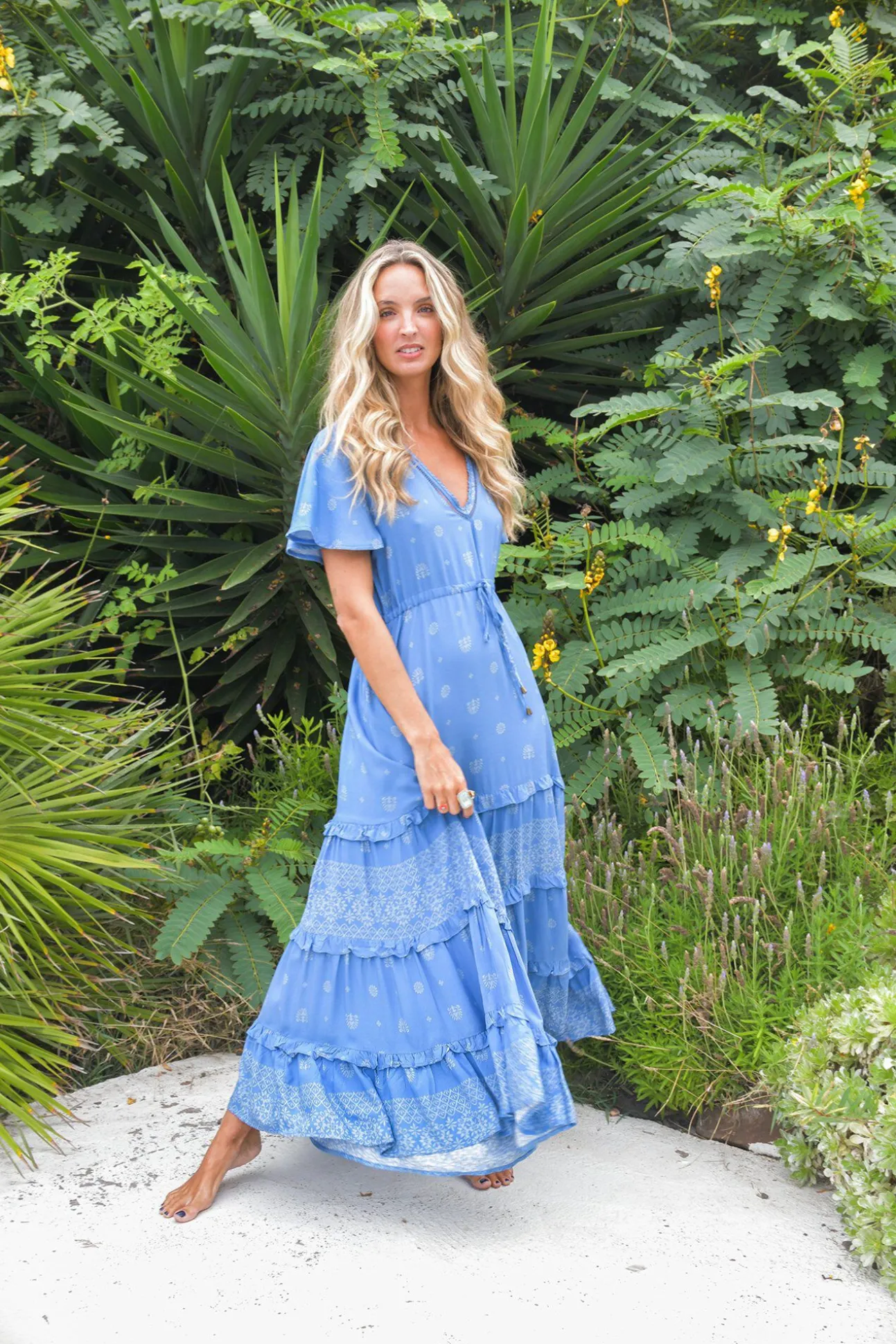 Vestido comprido fluido