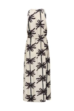 Vestido comprido gola em V