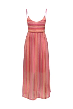 Vestido comprido gola em V