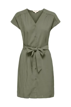Vestido curto abotoado