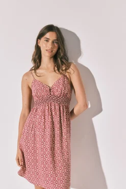 Vestido curto de alças