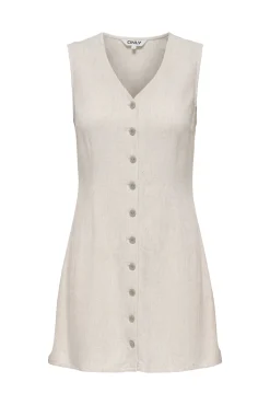 Vestido curto de linho