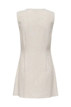 Vestido curto de linho