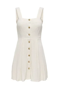 Vestido curto de linho