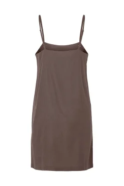 Vestido curto de linho com alças