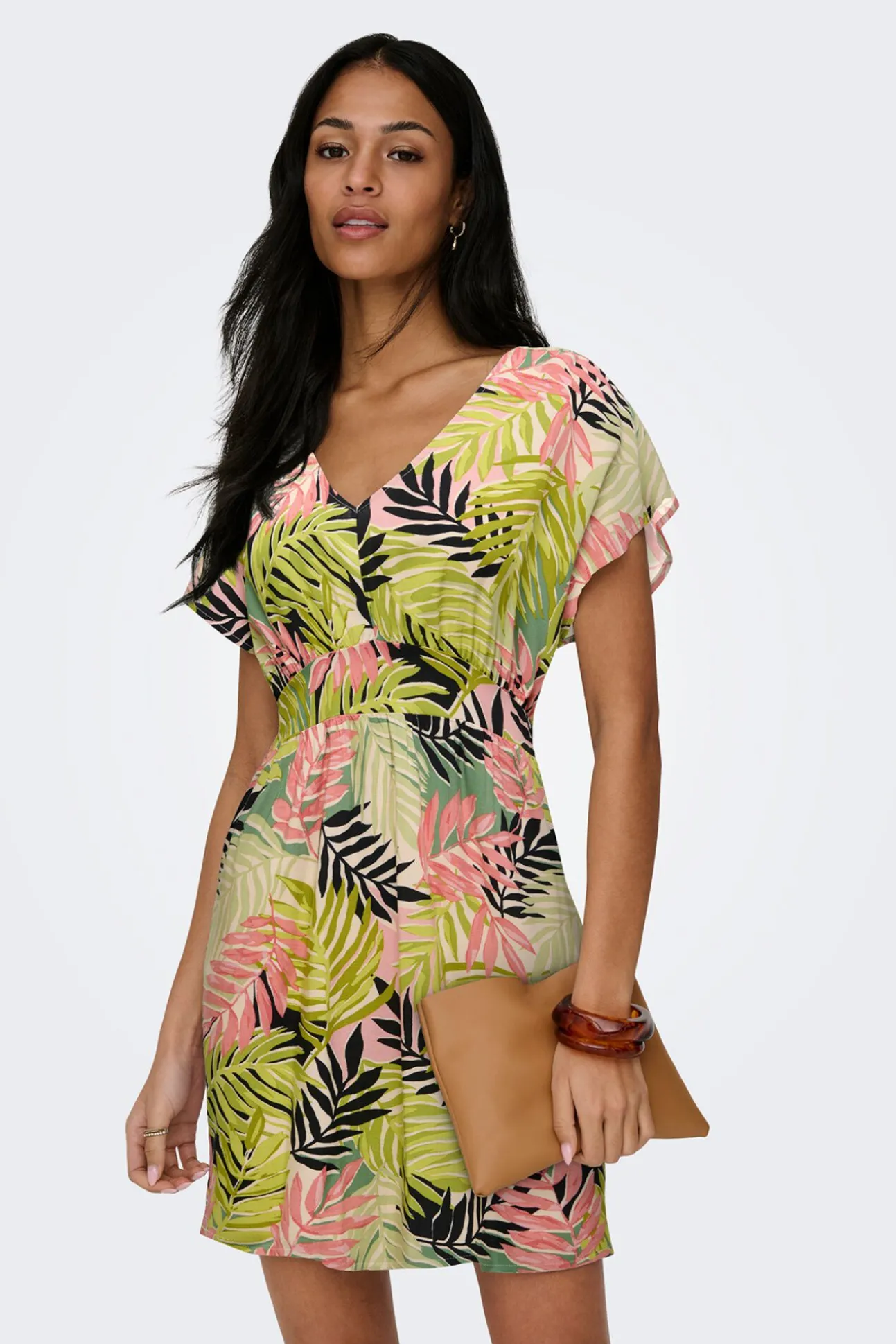 Vestido curto estampado floral