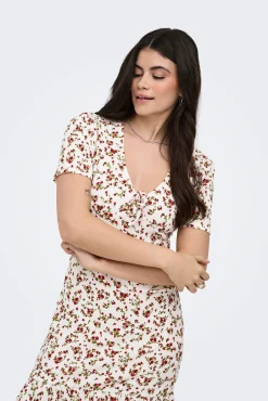 Vestido curto estampado floral