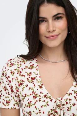 Vestido curto estampado floral