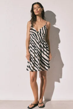 Vestido curto estampado zebra
