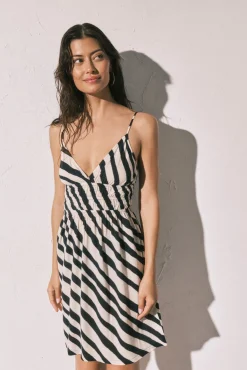 Vestido curto estampado zebra