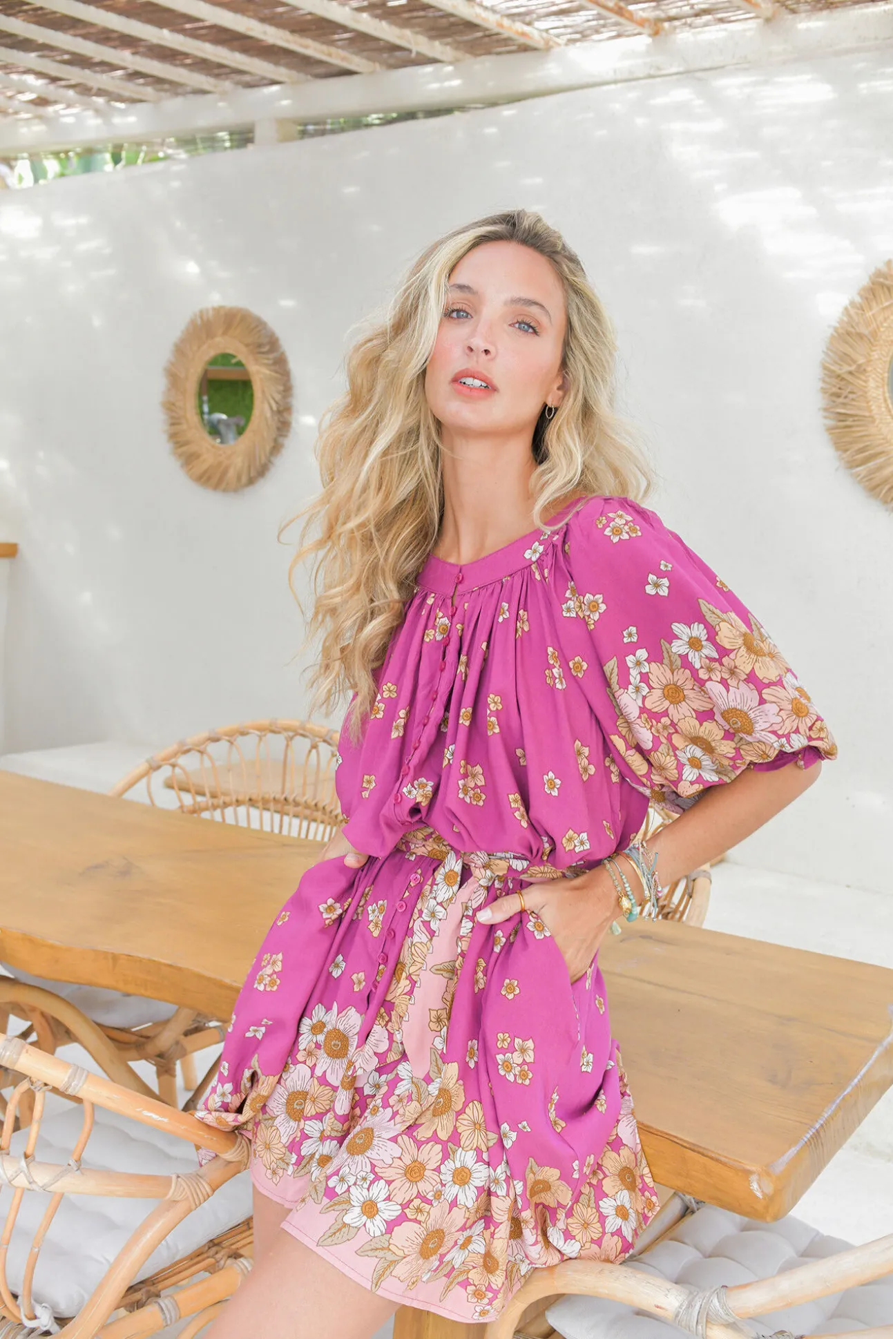 Vestido curto fluido