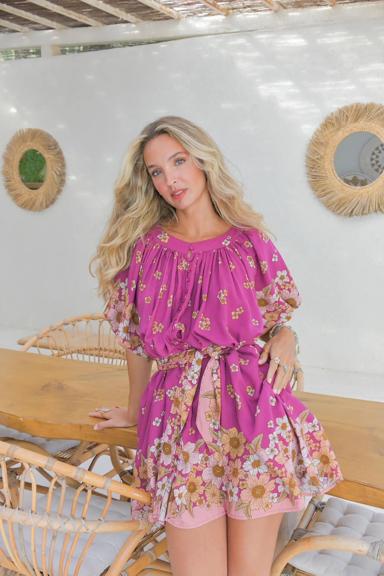 Vestido curto fluido