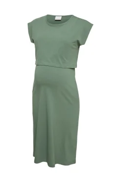 Vestido curto Maternity e amamentação