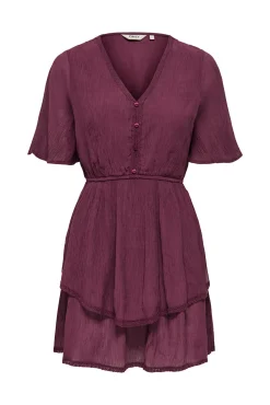 Vestido curto texturizado
