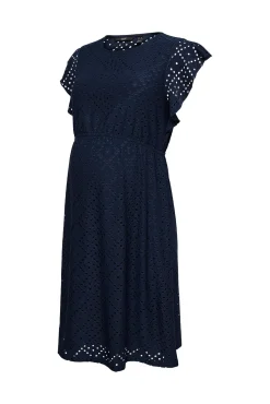 Vestido curto vazado maternity