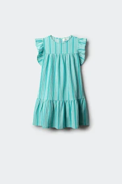 Vestido de riscas para menina