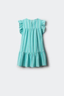 Vestido de riscas para menina