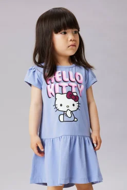 Vestido manga curta Hello Kitty