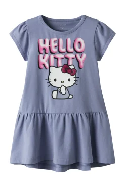 Vestido manga curta Hello Kitty