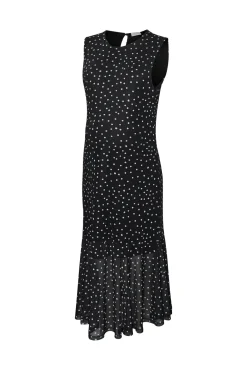 Vestido midi com folho maternity
