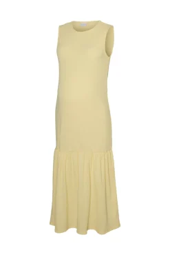 Vestido midi com folho maternity