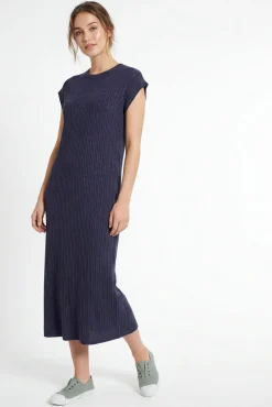Vestido midi de manga curta