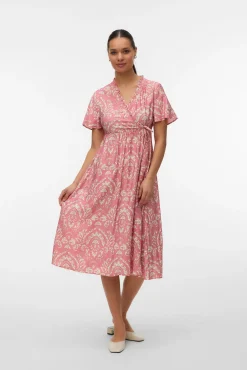 Vestido midi maternity e amamentação