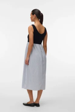 Vestido midi maternity e amamentação