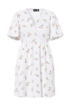 Vestido mini estampado de manga curta