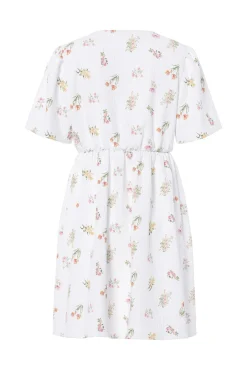 Vestido mini estampado de manga curta