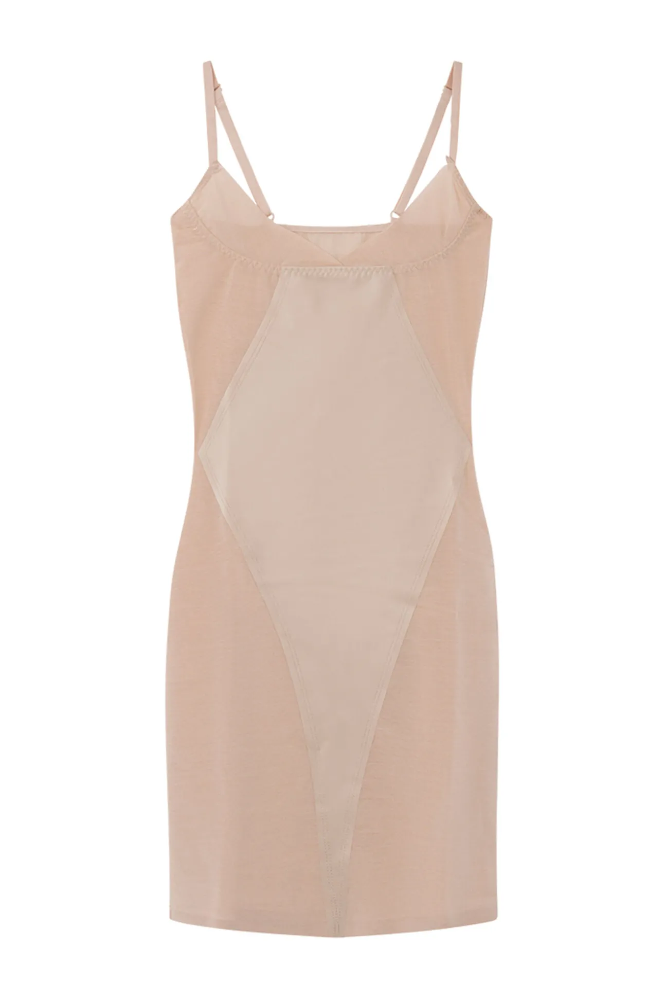 Vestido modelador tule nude