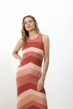 Vestido punto zig zag